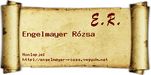 Engelmayer Rózsa névjegykártya