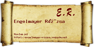 Engelmayer Rózsa névjegykártya